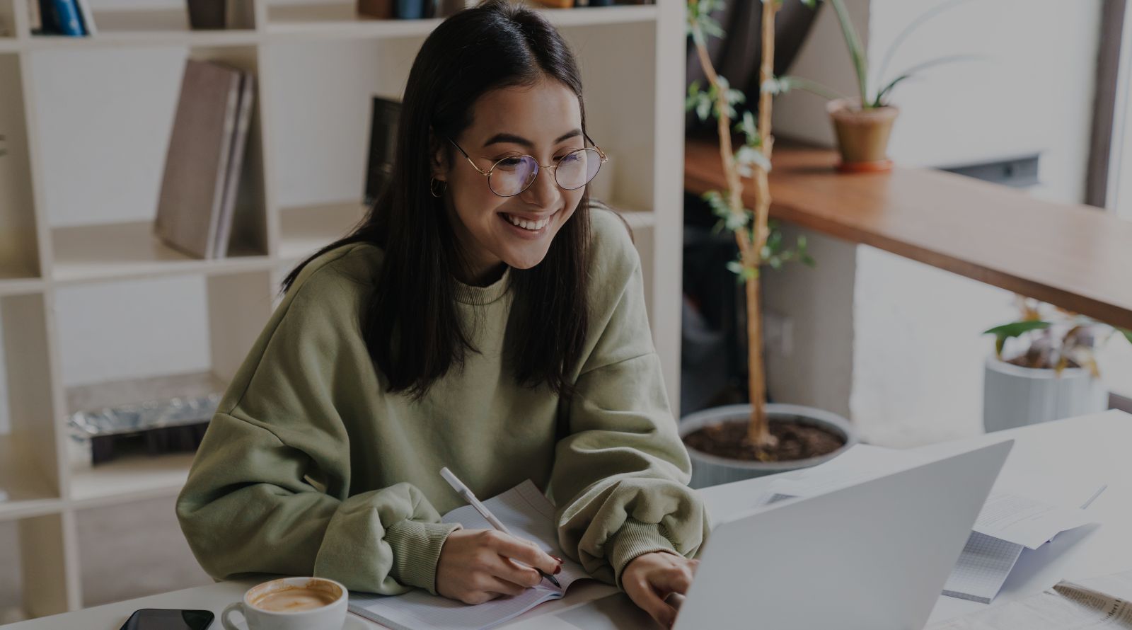 girl working on computer